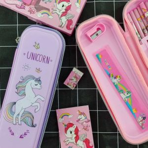 Cartoon Large Capacity Zipper Pencil Case Stationery Bag for Schoolchild