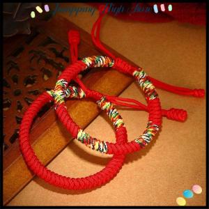 【Jumpping】 กำไลข้อมือนำโชคแบบธิเบตสำหรับทั้งชายและหญิงกำไลข้อมือแบบคิงคองมีปมสีแดงสำหรับผู้ชายและผู้หญิง