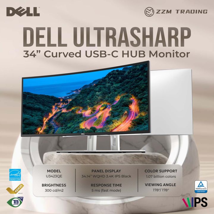 DELL ULTRASHARP 34 CURVED USB C HUB MONITOR / U 3421WE
