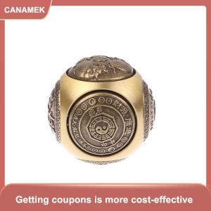 【CANAMEK】 Sáu mặt bốn phước lành may mắn tiền Fidget Spinner Brass giảm căng thẳng Cube Giải Nén bóng Fidget đồ chơi thủ công