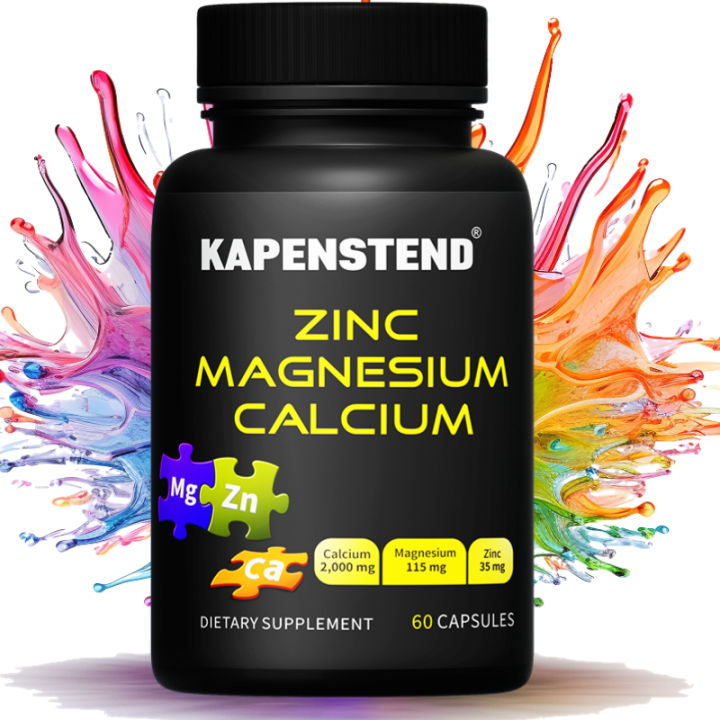 Calcium Magnesium Zinc Supplement, Immune Support, Bone Health ...