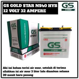 Aki Mobil Avanza/Rush/Espass/Terios/Xenia/Katana/Carry GS Gold Star NS40 premium 32 Ampere