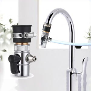 Tube Connector Faucet Adapter Diverter Valve Counter Top Water Filter Faucet Single-cut Valve