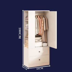 THEATT Solid Wood Wardrobe Standing Wardrobe Large Size Wardrobe Bedroom Wardrobe