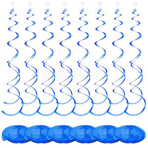 30Pcs Hanging Swirl Decorations Plastic Streamer Party Swirl Spiral Decorations for Ceiling WeddingChristmas Birthday Party Supply