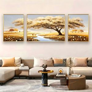 3Pcs Set Framed Wall Art Mural Modern Abstract HD Print Painting Living Room Home Decor