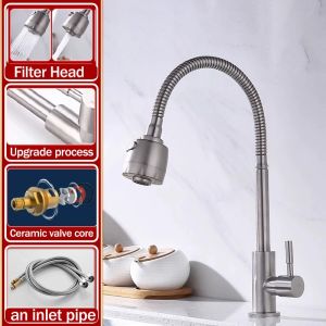 Kitchen Faucet Basin Tap Stainless steel 304 Water tap filter Single Cold Send into the water pipe