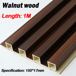 20PCS/Box PVC Grille Wall Panel Wall Design 100*15CM Fluted Wall Panel Waterproof Fireeproof Formaldehyde-free Suitable for indoor and outdoor Solid Wood panel board Wall Panel