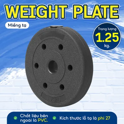 BG - Tạ miếng Pvc đặc ruột tạ bánh nhựa tạ đĩa 125KG đặc ruột