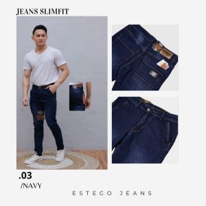 Celana Jeans Panjang Stretch Pria Harian Kerja