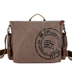 Men Crossbody Bags Male Canvas Shoulder Messenger for Travel Business Briefcase Large Satchel Laptop Handbags