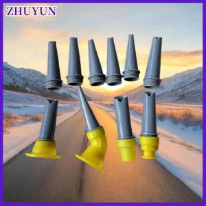 ZHUYUN 15Pcs Caulk Finisher Caulking Nozzle Tips Kit Replacement With Connection Bases For Bathroom Glass Doors V-shaped Gluing Nozzle