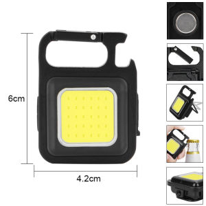 COB Small Flashlights High Bright Rechargeable Keychain Mini Flashlight 3 Light Modes Portable Pocket Light Work Lamp LED Multifunctional Waterproof Rechargeable Key Light Outdoor Fishing Climbing Camping Light Emergency Lamps