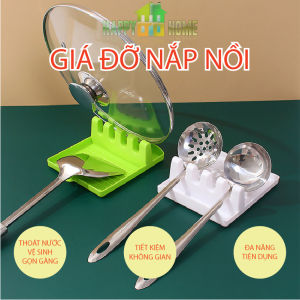 Giá Đỡ MuỗngKệ Để Nắp Nồi Bằng Nhựa Tiện Dụng Cho Nhà Bếp (Giao Màu Ngẫu Nhiên)