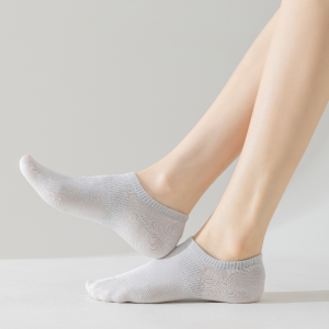 2508 Kaos kaki Yoga wanita anti slip bahan bamboo fiber anti bau pendek bawah mata kaki dewasa free size 36-39 Low ankle sock - hidden women sock warna polos
