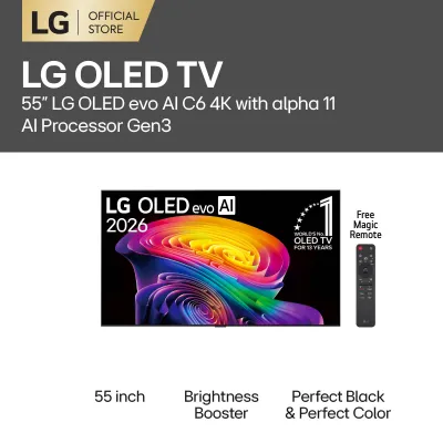 55 inch LG OLED evo AI C6 4K Smart TV 2026