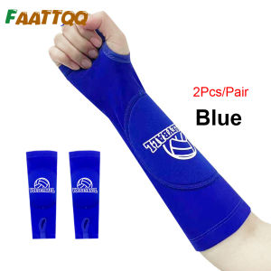【NEW A 】1Pair Volleyball Arm Sleeves Passing Forearm Sleeves with Protection Pad and Thumbhole for Kids/Adults Protect Arms Sting