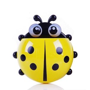 Blumey ที่เก็บแปรงสีฟัน ที่วางแปรงสีฟันลายเต่าทอง การออกแบบติดผนังแบบไม่มีรูพรุน toothbrush holder