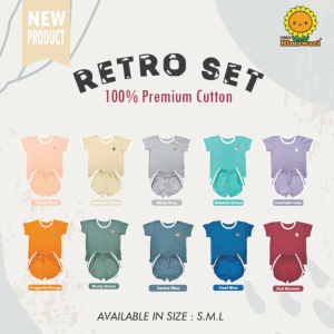 Himawari Setelan Anak Kaos Anak Tshirt Retro Set