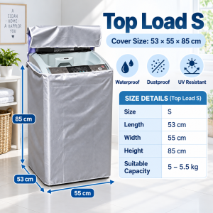 KEVE Washing Machine Cover Waterproof Sunscreen Dustproof Universal Top Load Washer Protective Cover S/M/L/XL