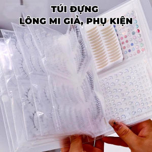 Túi Đựng Lông Mi Giả Và Phụ Kiện Trang Điểm Trong Suốt Đa Năng Kích Thước 16x20cm