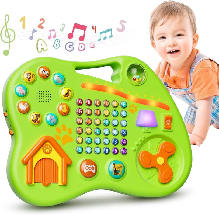 9-in-1 Bilingual Learning Toys for Toddlers 1-3, Montessori Educational Toy  for 1-2 Year Old Girl Boy, Musical Baby Toy 6-12-18 Month Age, First