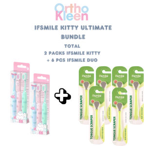 Ifsmile KITTY for Kids Nano-bristle 4k+ Toothbrush Triple-packed