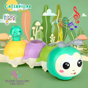 [KST] Mainan Ulat Elektrik Musik Lampu Bergerak Otomatis Interaktif Magnetik Kado Ulang Tahun