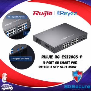 Reyee Ruijie RG-ES220GS-P / 16-Port Gigabit Smart Cloud Managed PoE Switch