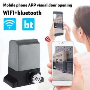 [Lightning Delivery]  Free  WIFI+4M Orbital Electric Sliding Gate Opener Automatic Motor Remote Kit Heavy Duty 800-1000KG【370-750W】 Load with WIFI Model