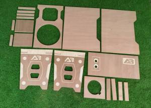 ตู้ลำโพงกลางแจ้ง ชุดแขวน12นิ้ว รุ่น AB-V.1 ดอกแหลมP888 ขนาด 18x18 นิ้ว ไม้อัดแท้ตราภูเขา ทำด้วยเครื่อง CNC มาตฐาน ราคาต่อใบ