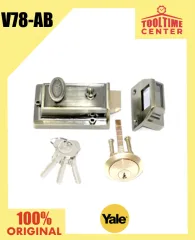 Yale P 77 BLX PB 60 Traditional Nightlatch, Standard Security, Brass Finish, 60 Mm Backset   Door Dead Bolts