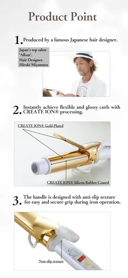 CREATE ION Curling iron Afloat Special curl Ⅱ32mm/ 38mm Hair