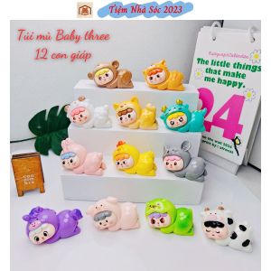 Set túi mù baby three 12 con giáp size lớn 5cm blind bag trang trí decor cho bé - Tiệm Nhà Sóc 2023