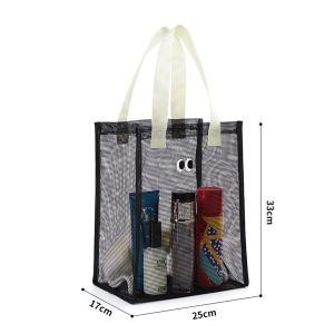 ร้อนตาข่ายกระเป๋าชายหาดน่ารักสบายๆกระเป๋าเดินทางชายหาดว่ายน้ำถุงเก็บแป้ง