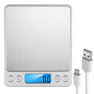High-precision jewelry scale 0.01g kitchen scale 0.1g stainless steel electronic pocket scale compact portable multi-use kitchen tool