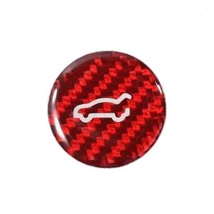 Car Trunk Button Protector Carbon Fiber Dynamic Racing Design Trunk Open Close Button Reminder Sticker