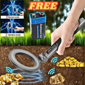 ORIGINAL Alat Pendeteksi Emas Logam Dalam Tanah Metal Detektor Sound LCD Display bonus Baterai 9V