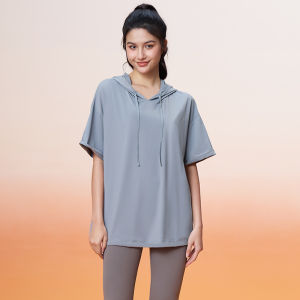 WiZi Baju Atau Atasan Olahraga Wanita Hoodie Kaos Yoga Lengan Panjang Kaos Sport (LP03)