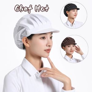 Chef Hat Work Hair Net Hat Dust-Proof Breathable Caps Kitchen Workshop Protective Hats Kitchen Cooking Cap