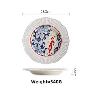 OMK Ruyi series Ceramic Dinner Plate 9 inch and 11 inch