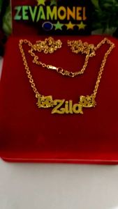 Mengenal Kalung Liontin Nama Titanium Hello Kitty Lapis Emas