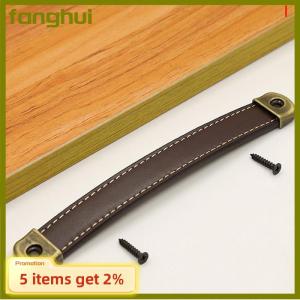 fanghui Furniture Handles Wardrobe Drawer Door Pull Leather Kitchen Cabinet Handles