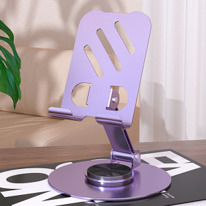 360-Degree Rotatable Adjustable and Foldable Desktop Phone Stand Durable Aluminum Alloy Material Suitable for Holding Phones To Watch TV Dramas and Live Streaming