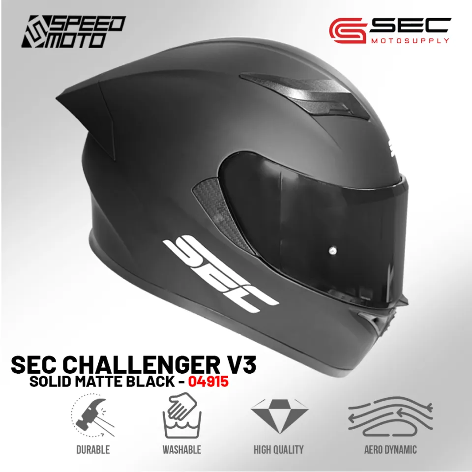 Sec matte hot sale black helmet