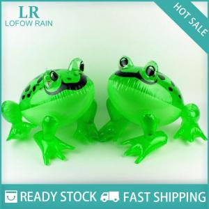 LF Wholesale✨Flash Sale ✨ Glowing Inflatable Green Bouncing Frog Toad Ballon Jungle Animal Toy Funny Kids Party Gift Birthday Wedding Decoration