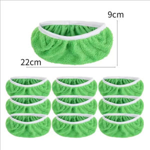 YESPERY 6Pcs Elastic Mop Head Cover Rag Wet and Dry Cleaning Cloths Reusable Microfiber Mop Pads Flooring Sweeper Mop Head Replacement Cover Washable