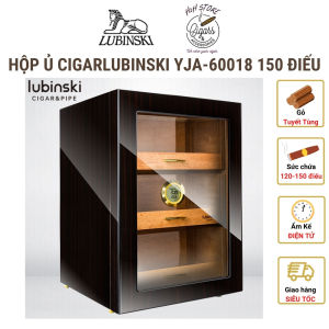 Hộp ủ Xì Gà - Tủ bảo quản Cigar 150 điếu - Gỗ Tuyết Tùng Ẩm Kế Điện Tử Lubinski YJA-60018