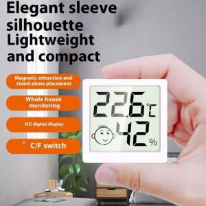 Energy Saving Digital Thermometers Hygrometer Magnetic Back Standalone Placement LCD Display Comfort Indicator