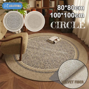 MLADEN Stain-resistant Non-slip Round Carpet Karpet Bilik Tidur Bedroom Mat Room Decor-80/100cm地毯
